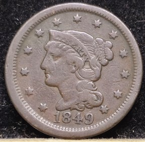 1849 Braided Hair Large Cent