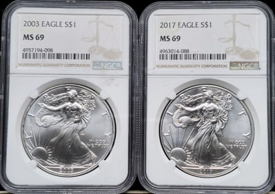 American Silver Eagle MS 69 NGC
