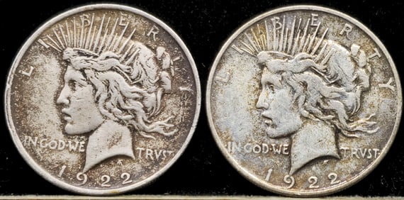 1922 Peace Silver Dollars
