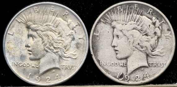 1924 Peace Silver Dollars