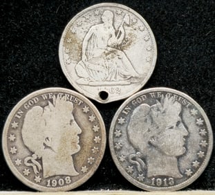 Seated Liberty & Barber Silver Half Dollars