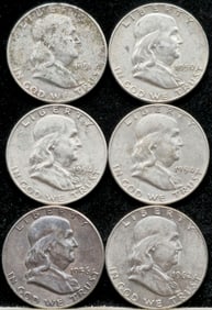Franklin Silver Half Dollar Group