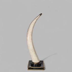 Tessellated Travertine & Marble Faux Tusk