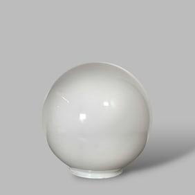 MCM White Glass Globe Shade