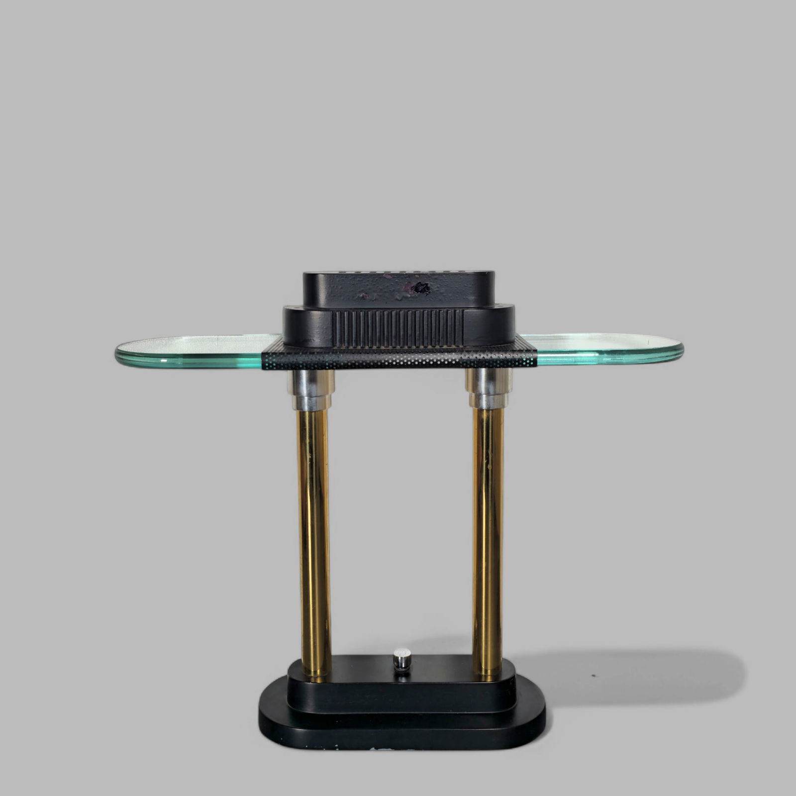 Robert Sonneman Banker's Desk Lamp: Robert Sonneman Banker's Desk Lamp, George Kovacs, USA, 1990. 11 1/4w x 5d x 37 1/4 (fully extended)