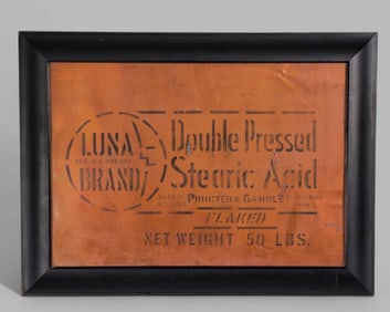Luna Brand Double Pressed Stearic Acid Advertising Plate