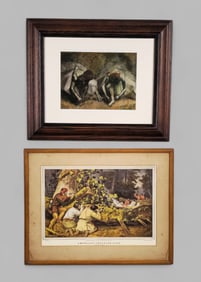 Currier & Ives American Frontier Life & Edgar Deya's "Frieze of Dancers"