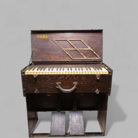 Victor A.L. White Folding Portable Champlain Pump Organ