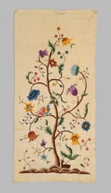 19th Century "Tree of Life" Crewelwork