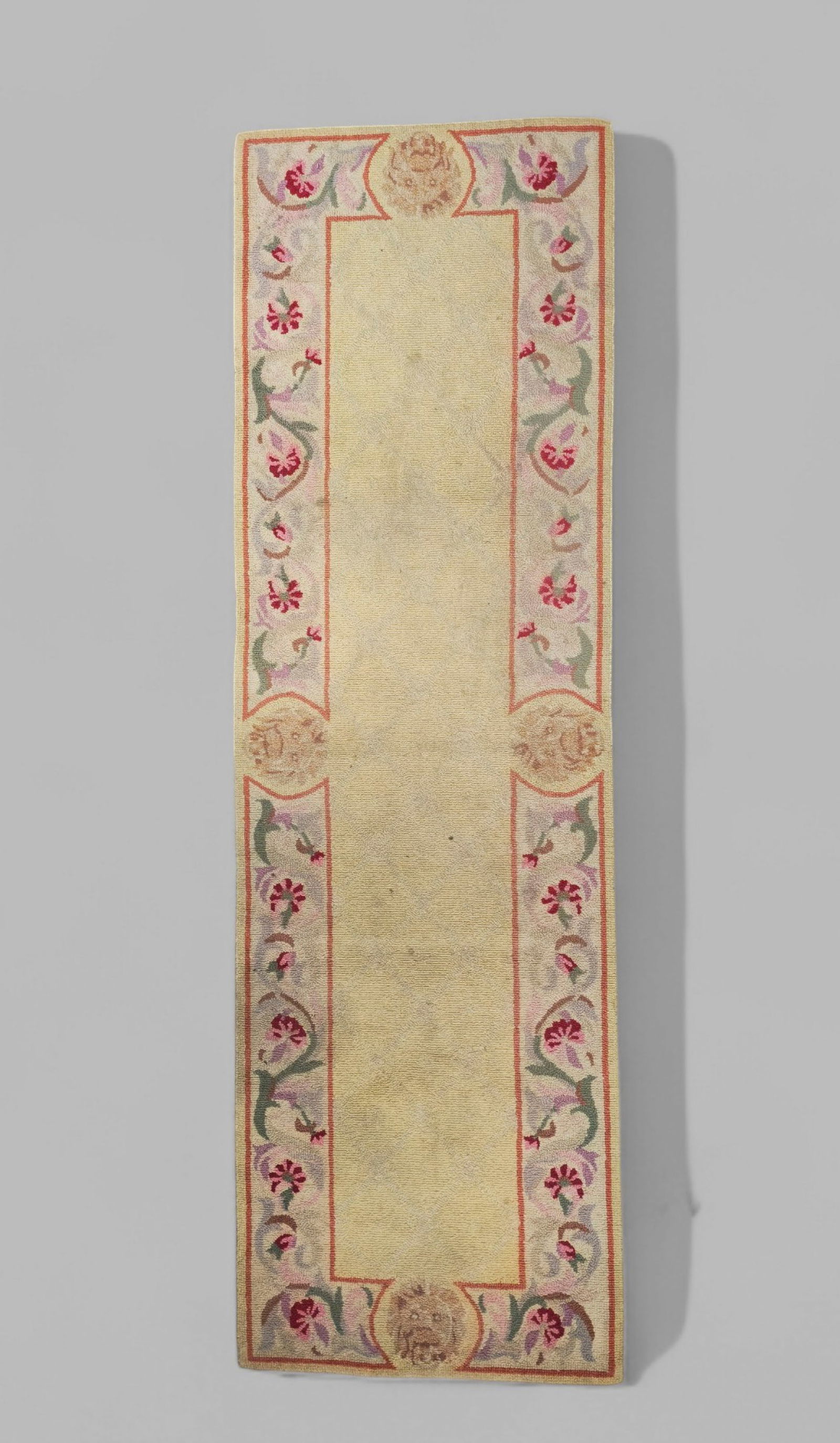 Needlepoint Lion Head Floral Border Runner (1 of 5)