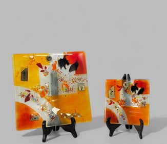 Benjamin Chang Jasimine Fused Glass Trays