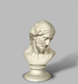 Jesus Christ Parian Ware Porcelain Bust
