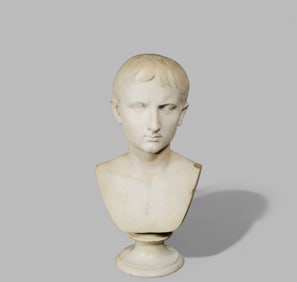 19th Century Cast Resin Grand Tour Bust of Ceasar Augustus