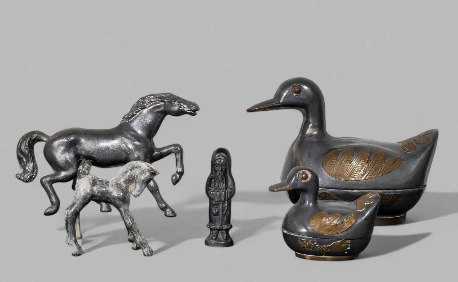 Assembled Chinese Pewter Grouping (1 of 14)