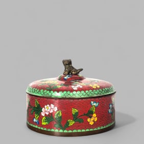 Chinese Cloisonne Lidded Box