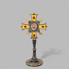 Outstanding Art Nouveau Reliquary Cross