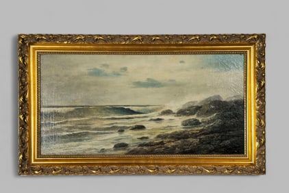 Guy Willis Richards Oil, Coastal Scene