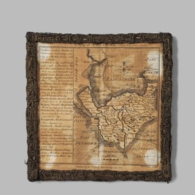 Map of Cheshire North West from London, 1748