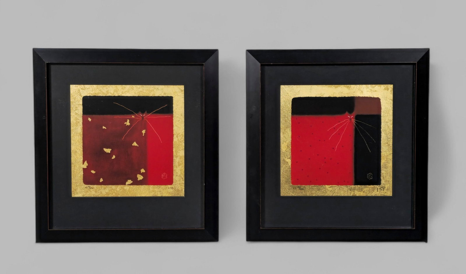Govinder Nazran Gangster Series Serigraphs: Govinder Nazran (1964-2008) (United Kingdom) Gangster Series Serigraphs on textured paper. "Gangster Series". Signed, titled, and numbered 15/250 lower margin. Original black matt and frame. Sight- 14