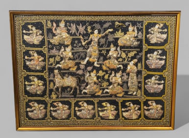 1940s Burmese Kalaga Tapestry