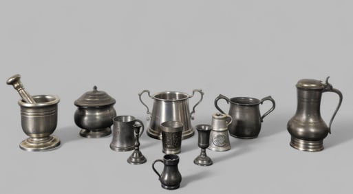 Assembled Pewter Grouping