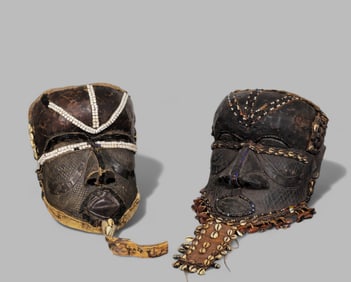 African Kuba Bwoom Masks