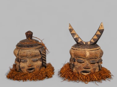 African Kuba Carved Masks