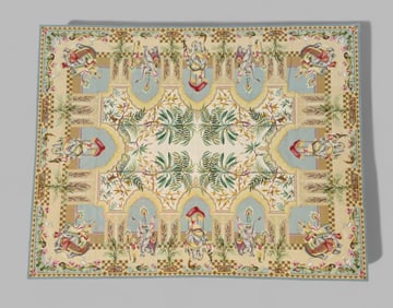 Pictorial Aubusson Style Needlepoint Rug