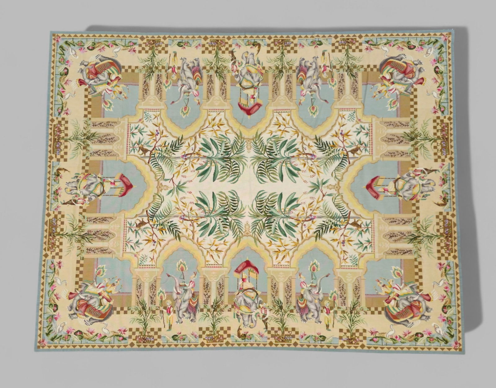 Pictorial Aubusson Style Needlepoint Rug (1 of 8)