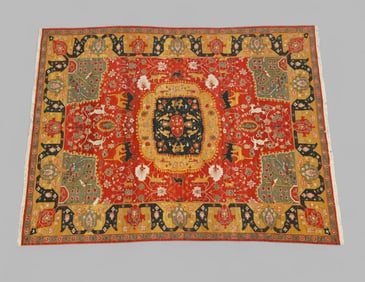 Pictorial Tiger Attacking Cow Area Rug