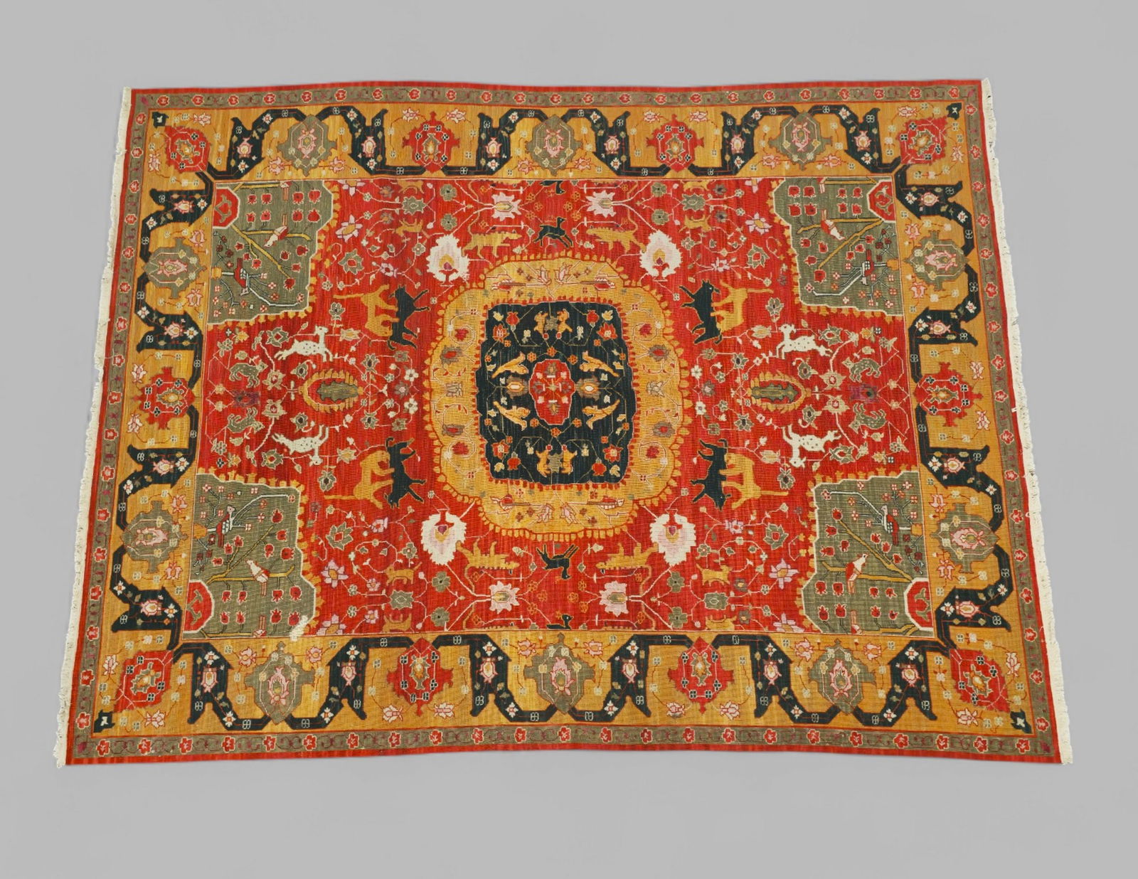 Pictorial Tiger Attacking Cow Area Rug (1 of 10)