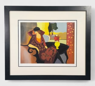 Itzchak Tarkay "Autum Repose" Serigraph Proof