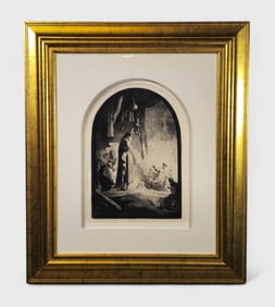 Rembrandt van Rijn "Raising of Lazarus" Etching