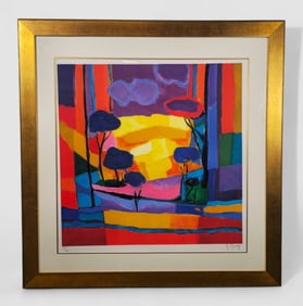 Marcel Mouly "Champ de colza autre" Lithograph