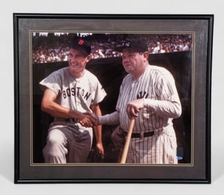 Signed Ted Williams & Babe Ruth Photograph