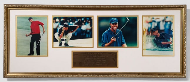 Tiger Woods "Grand Slam Champions" Framed Photos