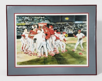 Jean Vance 1990 Cincinnati Reds World Series Champions Lithograph