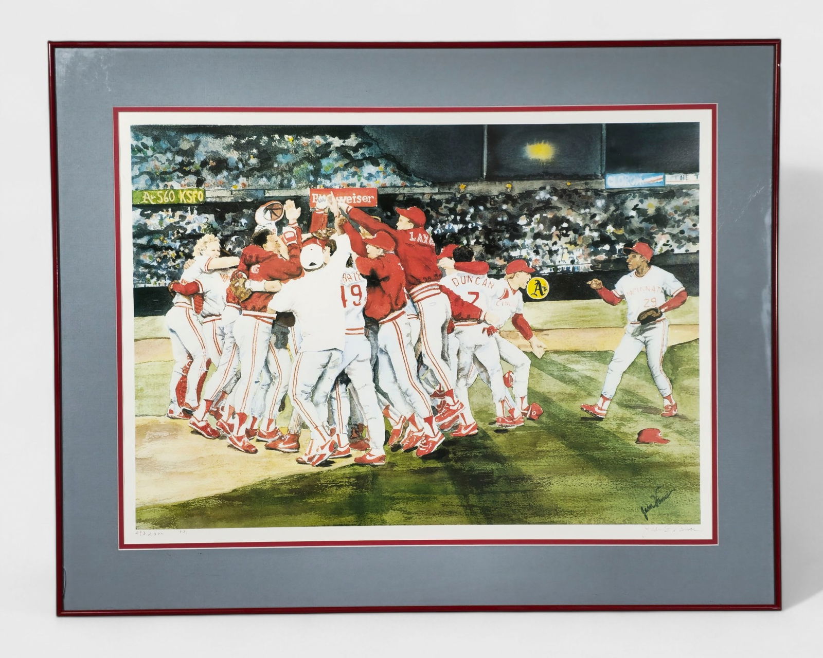 Jean Vance 1990 Cincinnati Reds World Series Champions Lithograph (1 of 8)