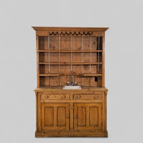 19th Century Hutch Customized into Washstand