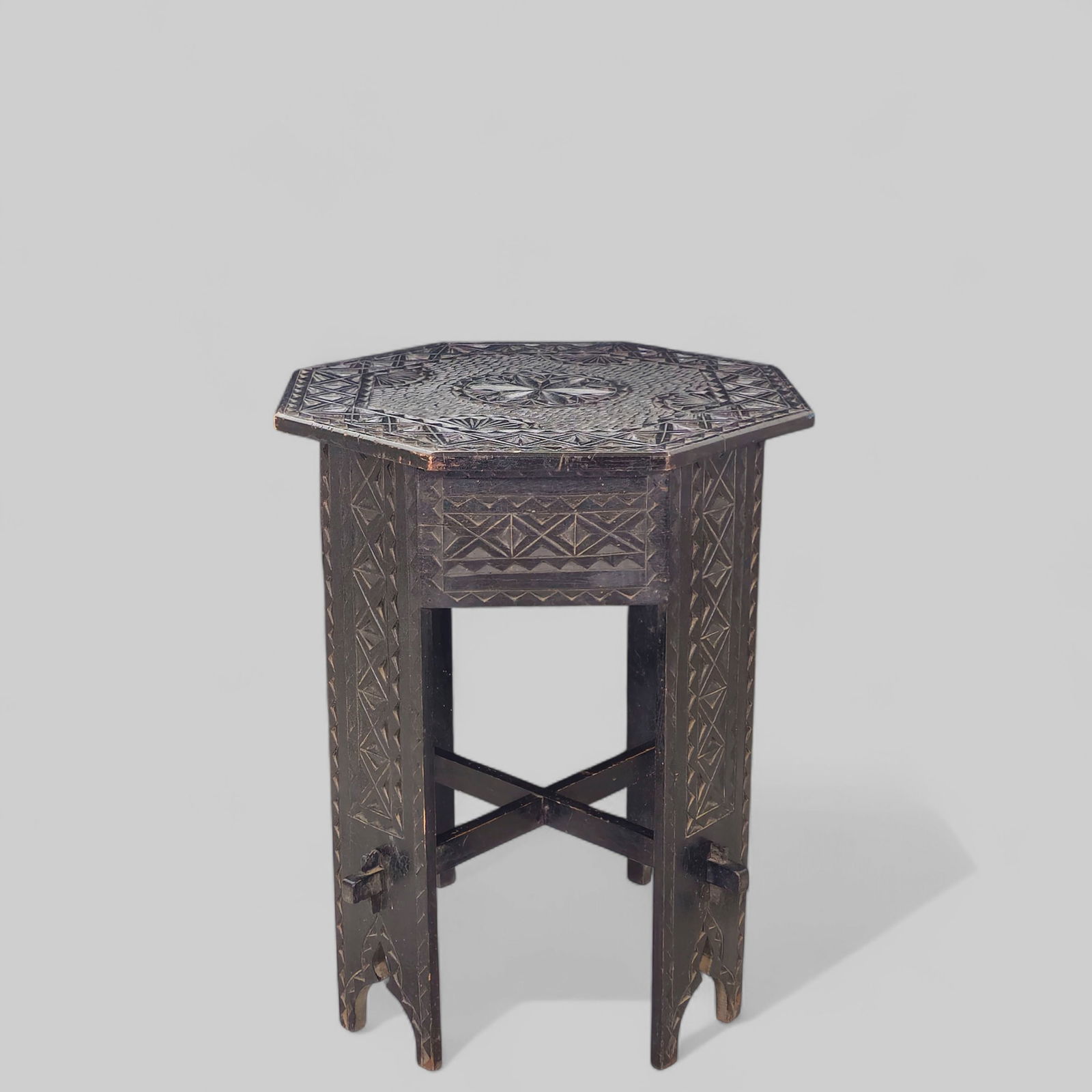 19th Century Anglo-Indian Hexagonal Side Table (1 of 7)