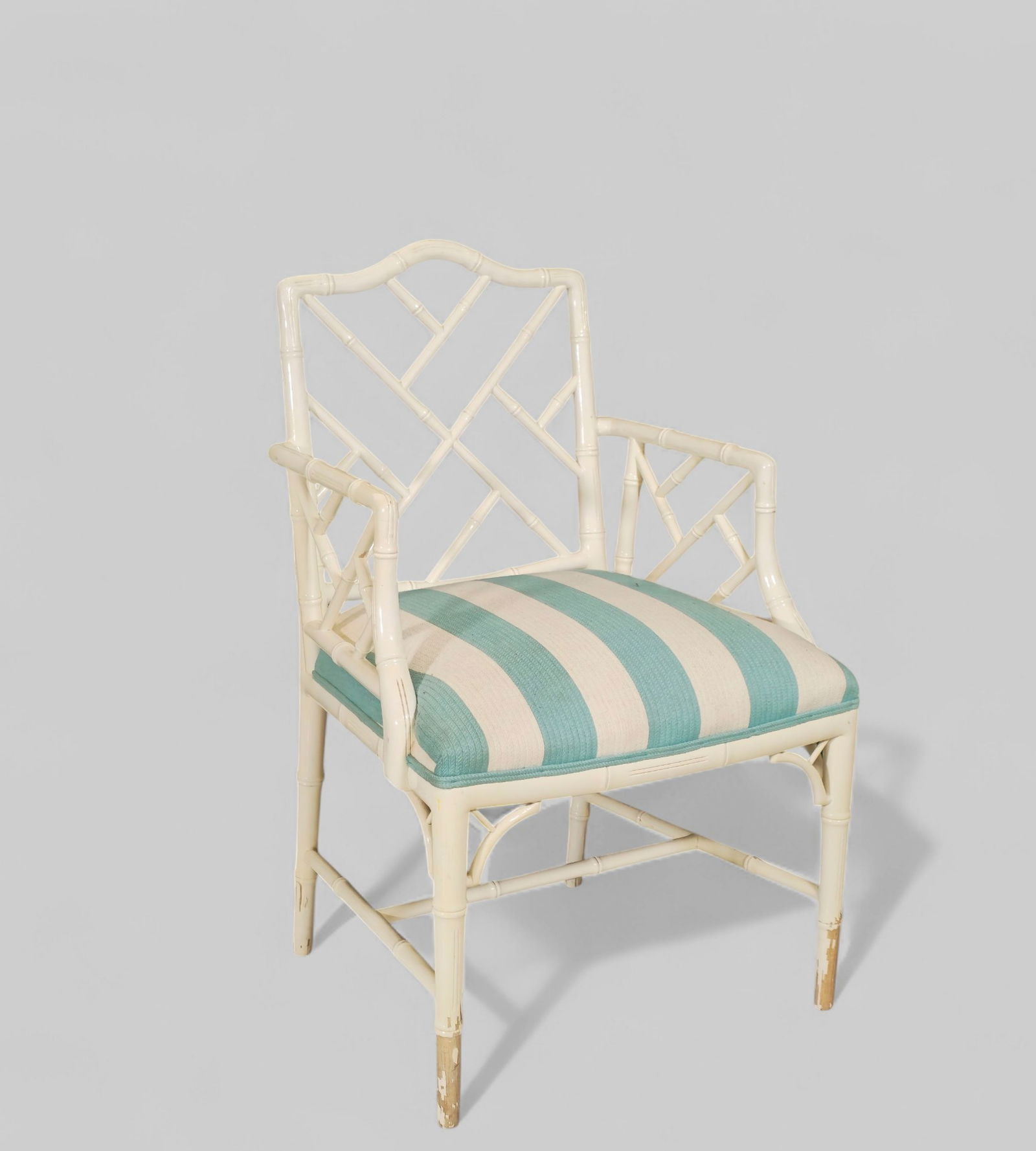 Chinese Chippendale Wood Bamboo Armchair (1 of 11)