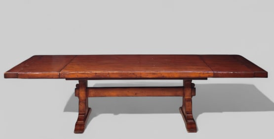 Woodland Furniture Farmhouse Trestle Dining Table