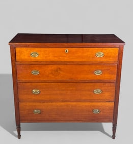 Kentucky Walnut and Cherry Graduated Four Drawer Chest/Dresser