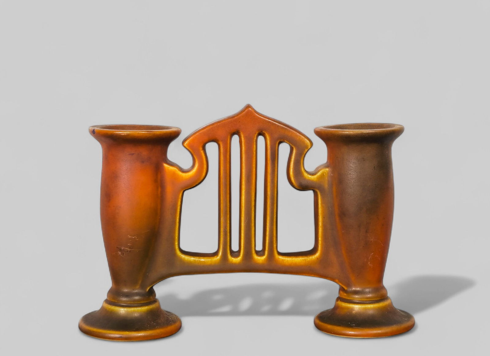 Roseville Florane Double Bud Vase, Shape #465 (1 of 6)