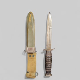 WWII Case XX US M4 M1 Caroline Bayonet with Scabbard