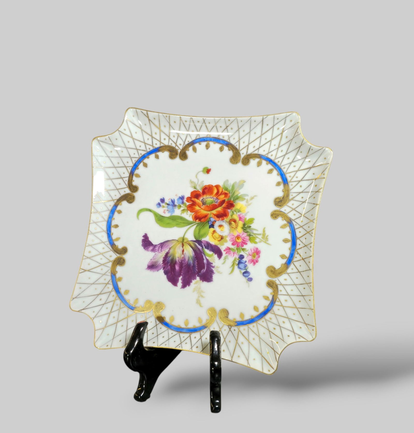 Elios French Hand Painted Porcelain Serving Tray (1 of 7)