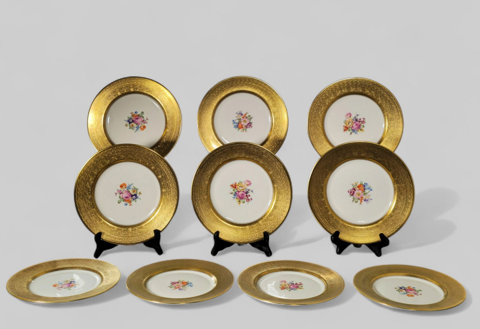 Pickard Gold Encrusted Porcelain Dinner Plates (1 of 5)