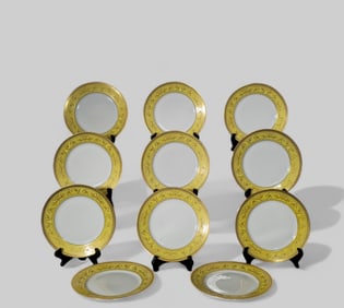 William Guerin and Co Limoges Porcelain Plates