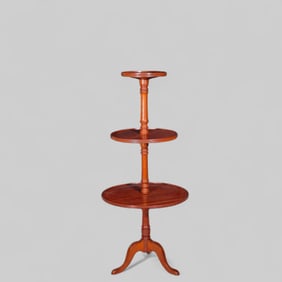 Queen Anne Style Three Tier Serving Table