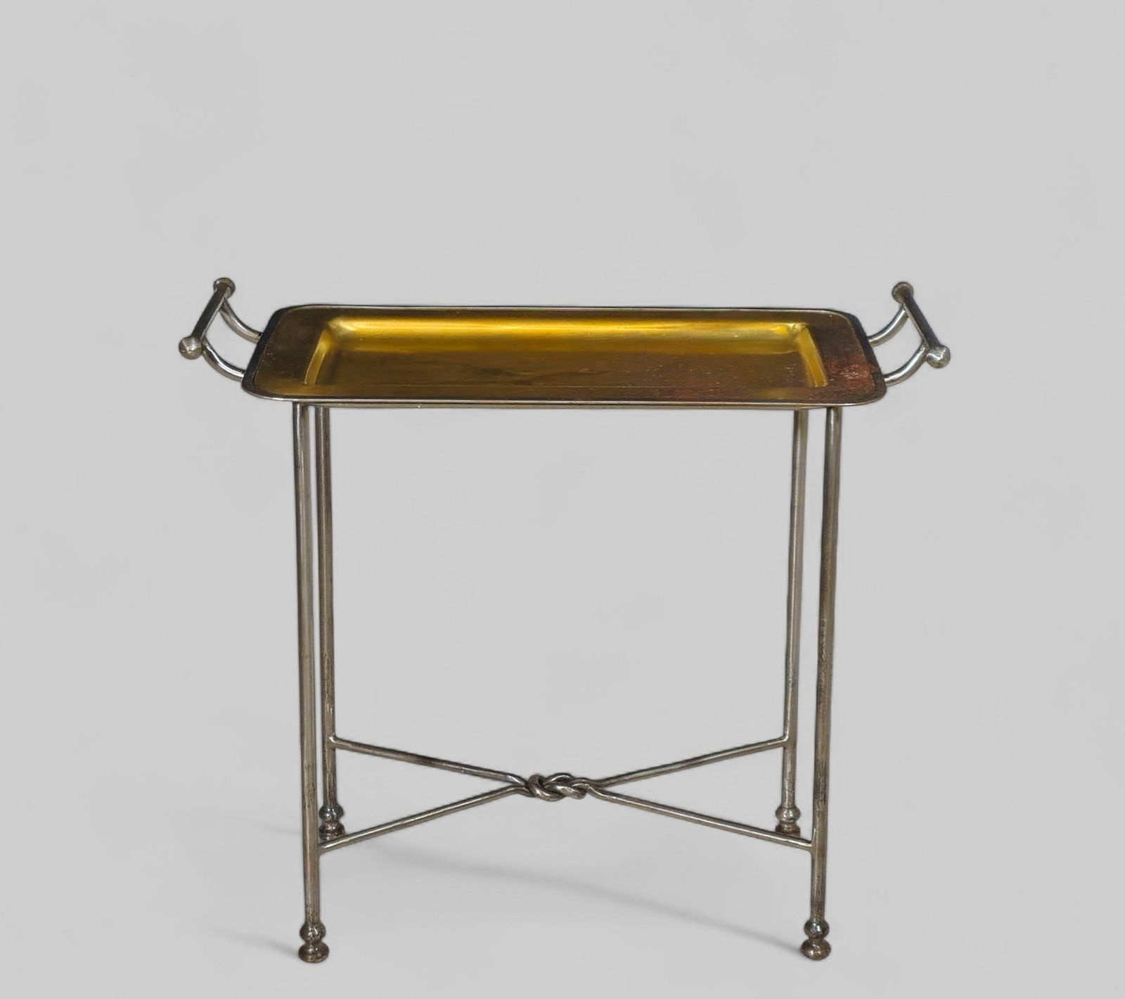 Brass and Nickel Plated Tray Table (1 of 8)